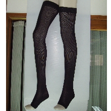 Compression footless thigh socks