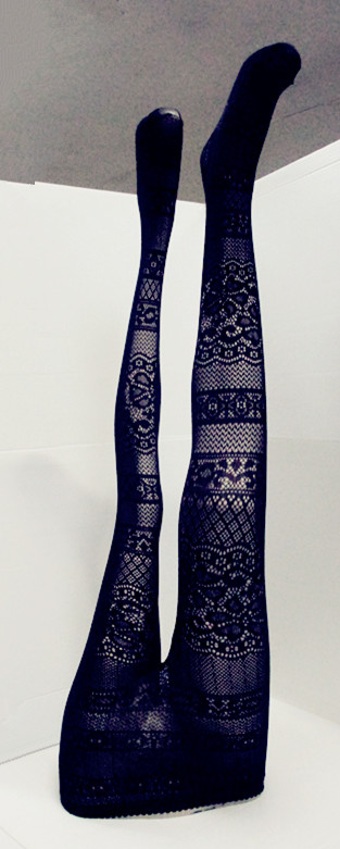 Black flower design and fashion tights pantyhose