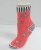fancy lurex color slogan ankle sock