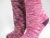 space dye warm fuzzy ankle socks