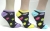 classlc black zany patterns liner sock