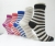 colorful striped sheer soft cozy ankle socks for women