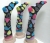 Colorful polygonal graphics knee high sock