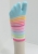 rainbow striped split toe sock