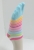 rainbow striped split toe sock