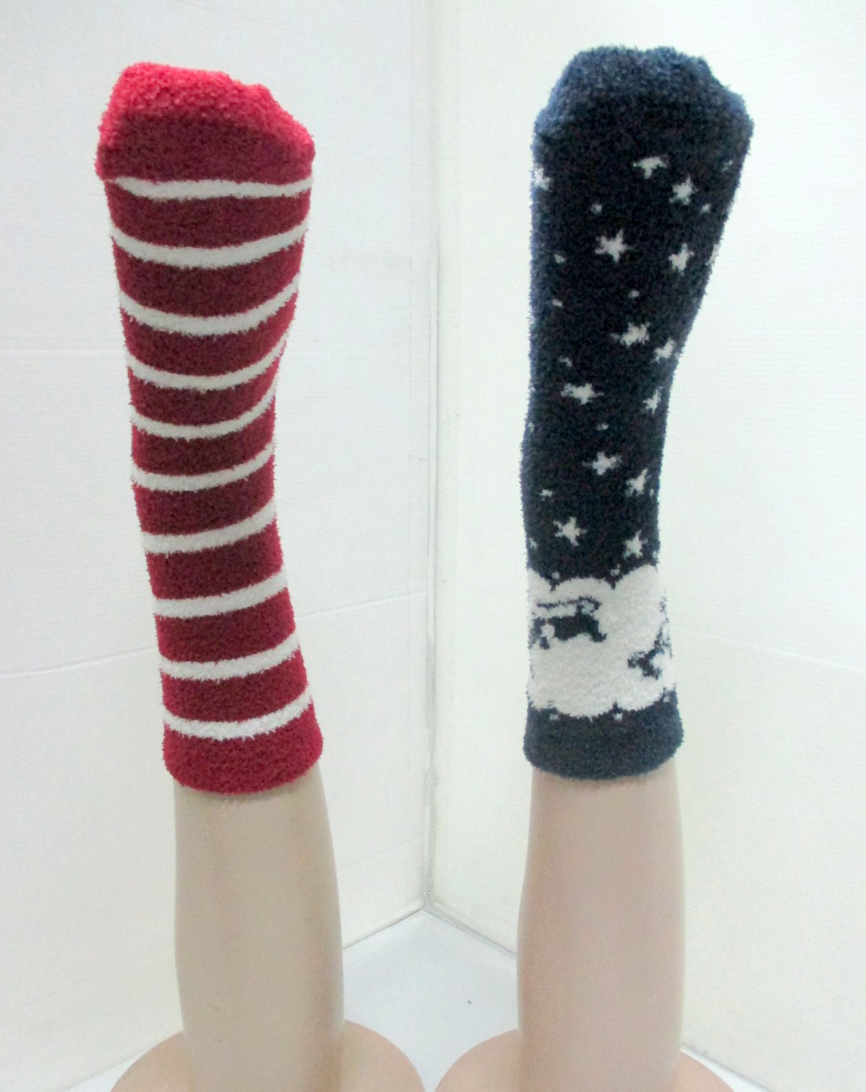 Reindeer warm fuzzy christmas anklet sock