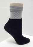 Double layers cuff sheer ankle socks for women