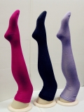 Thin / lurex plain knee socks