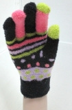 Little multicolor stripes hit color gloves