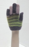 stripes neon magic gloves
