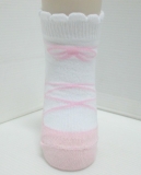 cute lining design baby pink cotton socks