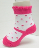 Lining design cotton baby polka dot socks