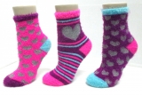 soft cozy knitted fuzzy women colorful ankle socks