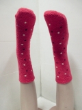 Cute dots suede sleep warm socks