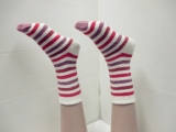 stripes suede sleep warm socks