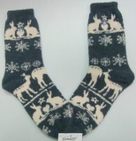 knitted fairisle warm fuzzy socks