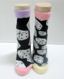 cheap custom made socks in fuzzy pattern