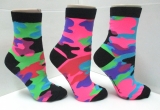 camo print multi anklet sock