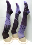 purple dots over the knee sock