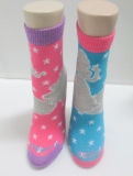 shining lurex custom design cheap ankle socks