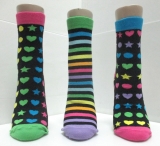 vivid color cosy cotton sock