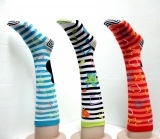 funny patterned colorful striped fancy knee high socks