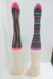 rainbow color dot knee high socks