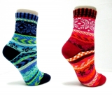 colorful knitting pattern ankle socks