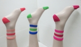 colorful striped sheer women nylon anklet socks