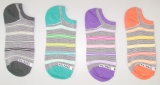 colorful striped no show sock