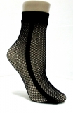sheer black sexy women net ankle socks