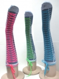 Imitation jeans shoe lace design knee high sock
