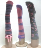 Elegant design ribbon style knee high sock