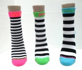 cute Balloon pattern striped anklet sock
