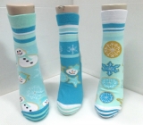 Q version Snowman shaped knitting cotton anklet sock
