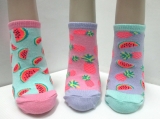 Colorful fruit pattern liner socks