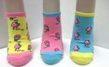 Colourful cute graphics liner socks