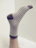 plain striped women sock