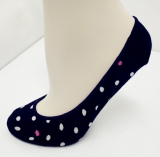 polka dotted plain liner sock