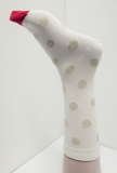 lurex polka dotted crew socks