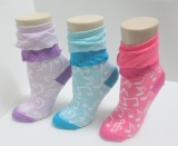 double cuff colored ladies cheap sock