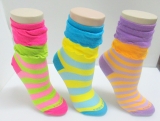 double colored cuff cheap fancy socks