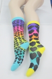 rainbow body heart knee high socks