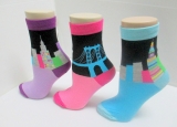 funny patterned colorful cheap ankle socks