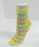 multi colorful dot ankle sock