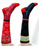 fancy knee high colored cozy socks
