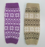 pretty snowflake unique cheap knitted leg warmer
