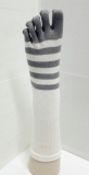 Unisex crew 5 toe stripe sock