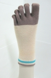 natural 5 closed toe sock