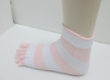 striped 5 toe sock